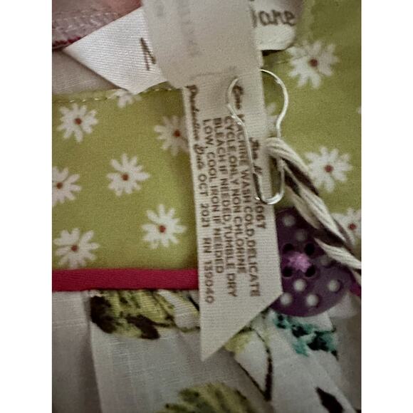 NWT Matilda Jane Enchanted Garden Art School Mixed Print Pink Floral Peasant Top - Picture 7 of 9